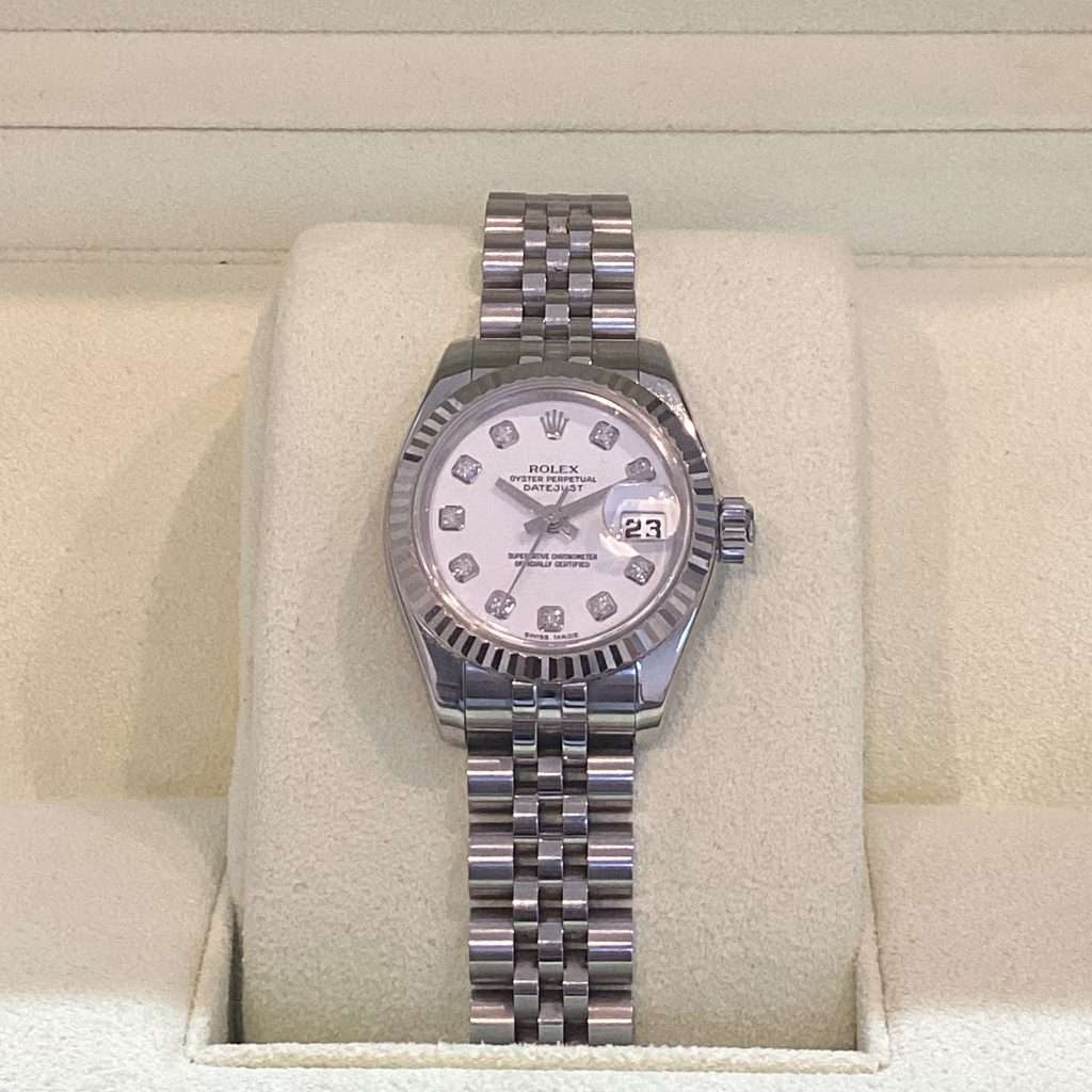 【イオンタウン川西前】ロレックス DJ 179174G 白文字盤を買取致しました。